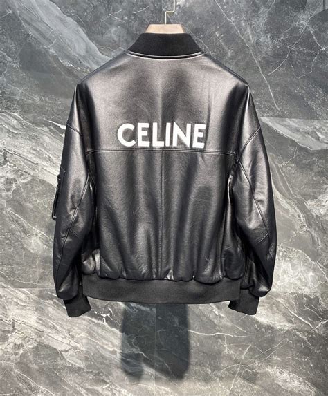 celine leather jacket|celine bomber jacket price.